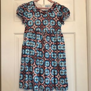 100% Cotton Batik Floral Print Dress w/ Bow at Back